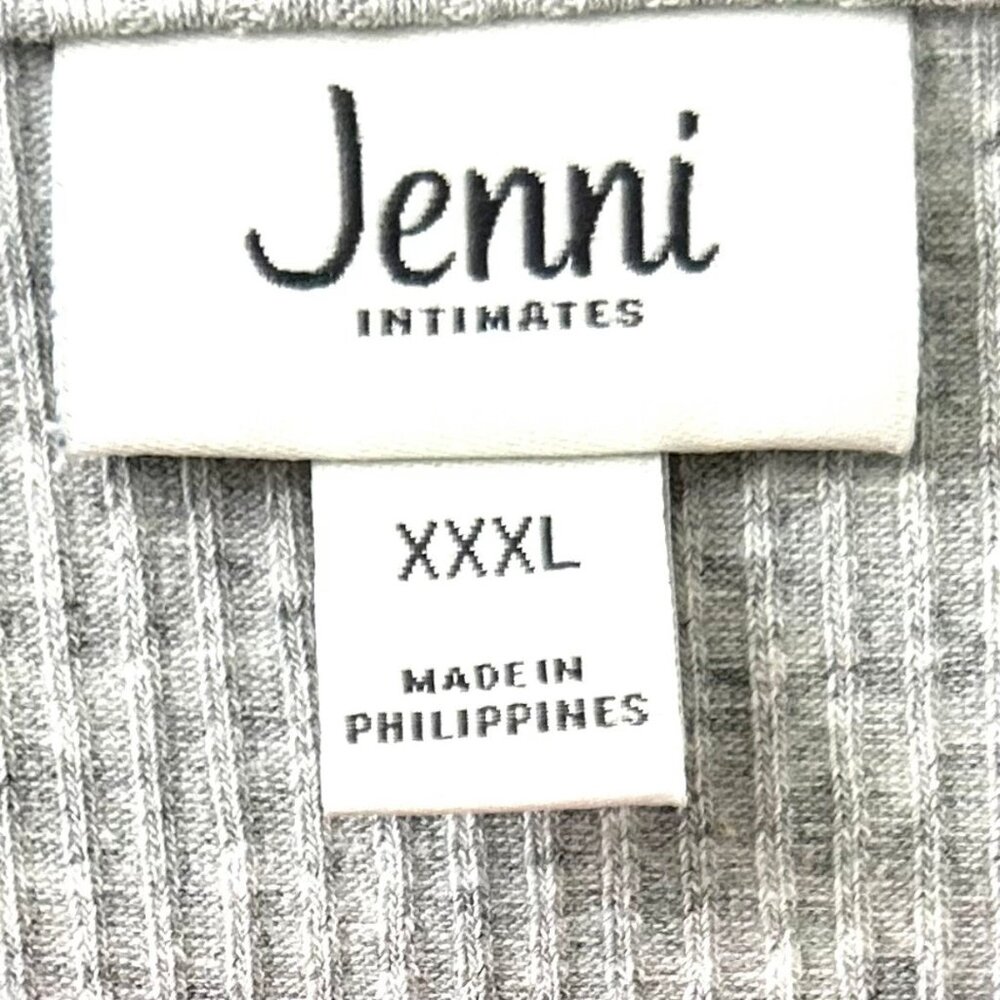 Jenni Intimates Classics Women's Square Neck Ribbed Gray Bodysuit - Picture 5 of 6